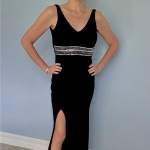 Speechless Black Maxi Dress with Silver Accents